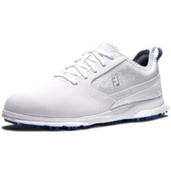 FootJoy Superlites XP Golf Shoes White/Blue -Golf World Shop footjoy superlites xp golf shoes white blue toe itempicture