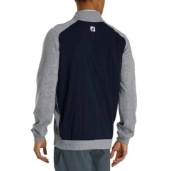 FootJoy Tech Sweater -Golf World Shop footjoy tech sweater navy heather grey back itempicture