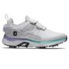 FootJoy Women's HyperFlex BOA Golf Shoes White/Purple -Golf World Shop footjoy womens hyperflex boa golf shoes white purple 98170 right itempicture
