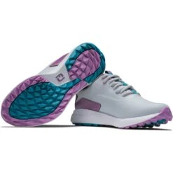 FootJoy Women's Performa Golf Shoes Light Grey/Purple -Golf World Shop footjoy womens performa golf shoes light grey purple 99204 combo itempicture