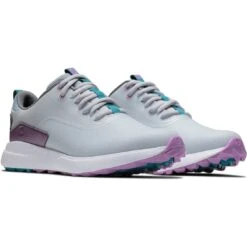 FootJoy Women's Performa Golf Shoes Light Grey/Purple -Golf World Shop footjoy womens performa golf shoes light grey purple 99204 pair itempicture