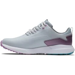 FootJoy Women's Performa Golf Shoes Light Grey/Purple -Golf World Shop footjoy womens performa golf shoes light grey purple 99204 spine itempicture