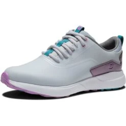 FootJoy Women's Performa Golf Shoes Light Grey/Purple -Golf World Shop footjoy womens performa golf shoes light grey purple 99204 toe itempicture