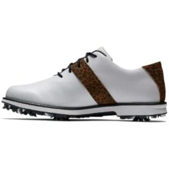 FootJoy Women's Premiere Series Golf Shoes White/Leopard -Golf World Shop footjoy womens premiere series golf shoes white leopard 99041 side itempicture
