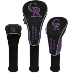Team Effort MLB Set Of 3 Headcovers -Golf World Shop mcarthur sports mlb set of 3 headcovers colorado rockies