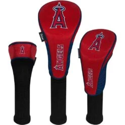 Team Effort MLB Set Of 3 Headcovers -Golf World Shop mcarthur sports mlb set of 3 headcovers los angeles angels