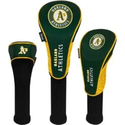 Team Effort MLB Set Of 3 Headcovers -Golf World Shop mcarthur sports mlb set of 3 headcovers oakland athletics