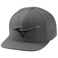 Mizuno Tour Flat Snapback Hat -Golf World Shop mizuno tour flat snapback hat charcoal itempicture
