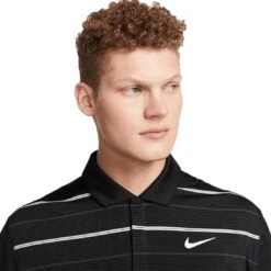 Nike Dri-FIT Tiger Woods Striped Polo -Golf World Shop nike dri fit tw striped polo black anthracite detail itempicture