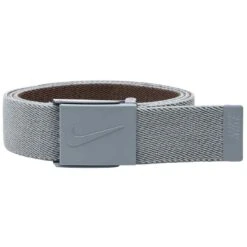 Nike Reversible Stretch Web Belt -Golf World Shop nike reversible stretch web belt grey itempicture