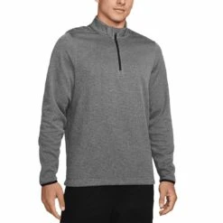 Nike Therma-FIT Victory Half Zip -Golf World Shop nike therma fit victory half zip black front itempicture