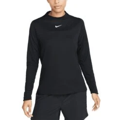 Nike Women's Dri-FIT UV Advantage Mock-Neck Top -Golf World Shop nike womens dri fit uv advantage mock neck top black itempicture