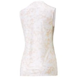 Puma Women's MATTR Stillwater Sleeveless Polo -Golf World Shop puma 2023 womens mattr stillwater sleeveless polo rose dust back itempicture