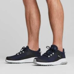 Puma Fusion Grip Golf Shoes Navy/Silver/Quiet Shade -Golf World Shop puma fusion grip golf shoes navy silver quiet shade 377527 03 model1 itempicture