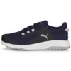 Puma Fusion Grip Golf Shoes Navy/Silver/Quiet Shade -Golf World Shop puma fusion grip golf shoes navy silver quiet shade 377527 03 profile1 itempicture