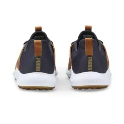 Puma Ignite Fasten8 Crafted Golf Shoes Navy Blazer/Gold/Leather Brown 11 Puma Ignite Fasten8 Crafted Golf Shoes Navy Blazer/Gold/Leather Brown -Golf World Shop puma ignite fasten8 crafted golf shoes navy blazer gold leather brown heel itempicture