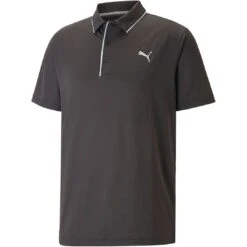 Puma MATTR Bridges Polo 15 Puma MATTR Bridges Polo -Golf World Shop puma mattr bridges polo black front itempicture