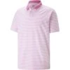 Puma MATTR Feeder Stripe Polo -Golf World Shop puma mattr feeder stripe polo pink mist itempicture