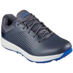 Skechers GO GOLF Elite 5 GF Golf Shoes Grey/Blue -Golf World Shop skechers go golf elite 5 golf shoes grey blue 214065 bkrd front itempicture