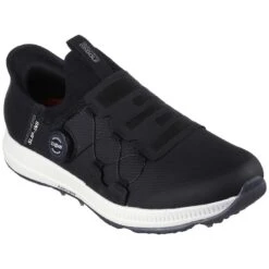 Skechers GO GOLF Elite 5 Slip 'In Golf Shoes Black/White -Golf World Shop skechers go golf elite 5 slip in shoes black white 214066 bkw toe itempicture