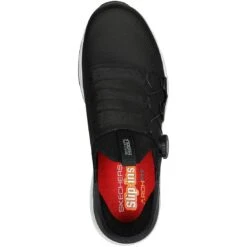 Skechers GO GOLF Elite 5 Slip 'In Golf Shoes Black/White -Golf World Shop skechers go golf elite 5 slip in shoes black white 214066 bkw top itempicture