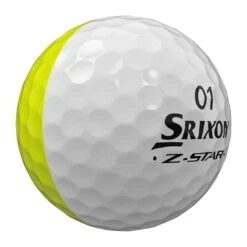 Srixon Z-Star 8 Divide Golf Balls -Golf World Shop srixon z star 8 divide white yellow golf balls white side stamp itempicture