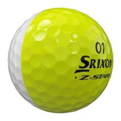 Srixon Z-Star 8 Divide Golf Balls -Golf World Shop srixon z star 8 divide white yellow golf balls yellow side stamp itempicture