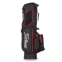 Titleist 2022 Players 4 StaDry Stand Bag -Golf World Shop titleist 2021 players 4 staydry stand bag black black red back