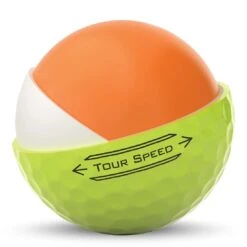Titleist Tour Speed Yellow Personalized Golf Balls -Golf World Shop titleist 2022 tour speed yellow golf balls core cutaway itempicture