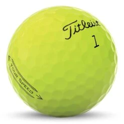 Titleist Tour Speed Yellow Personalized Golf Balls -Golf World Shop titleist 2022 tour speed yellow golf balls imprints itempicture