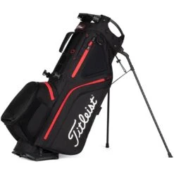 Titleist Hybrid 5 Stand Bag -Golf World Shop titleist 2023 hybrid 5 stand bag black black red hero itempicture