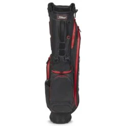 Titleist Players 4 Stadry Stand Bag -Golf World Shop titleist 2023 players 4 stadry stand bag black black red front itempicture