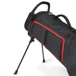Titleist Premium Carry Bag -Golf World Shop titleist 2023 premium carry bag black black red legs itempicture