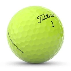 Titleist Pro V1 Yellow Golf Balls 12 Titleist Pro V1 Yellow Golf Balls -Golf World Shop titleist 2023 pro v1 yellow golf balls ball angle itempicture
