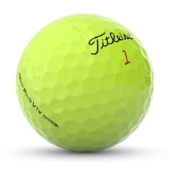 Titleist Pro V1x Yellow Golf Balls -Golf World Shop titleist 2023 pro v1x yellow golf balls ball angle itempicture
