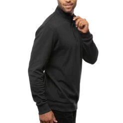 TravisMathew Cloud Quarter Zip 2.0 -Golf World Shop travismathew cloud quarter zip 2 0 black side itempicture