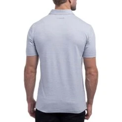 TravisMathew The Heater Polo -Golf World Shop travismathew the heater polo heather microchip back itempicture