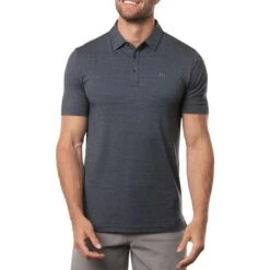 TravisMathew The Heater Polo -Golf World Shop travismathew the heater polo vintage indigo front itempicture