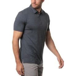 TravisMathew The Heater Polo -Golf World Shop travismathew the heater polo vintage indigo side itempicture