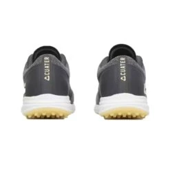 TravisMathew Cuater The Moneymaker Spikeless Golf Shoes Grey Pinstripe/Sunlight 11 TravisMathew Cuater The Moneymaker Spikeless Golf Shoes Grey Pinstripe/Sunlight -Golf World Shop travismathew the moneymaker spikeless golf shoes grey pinstripe sunlight heel itempicture