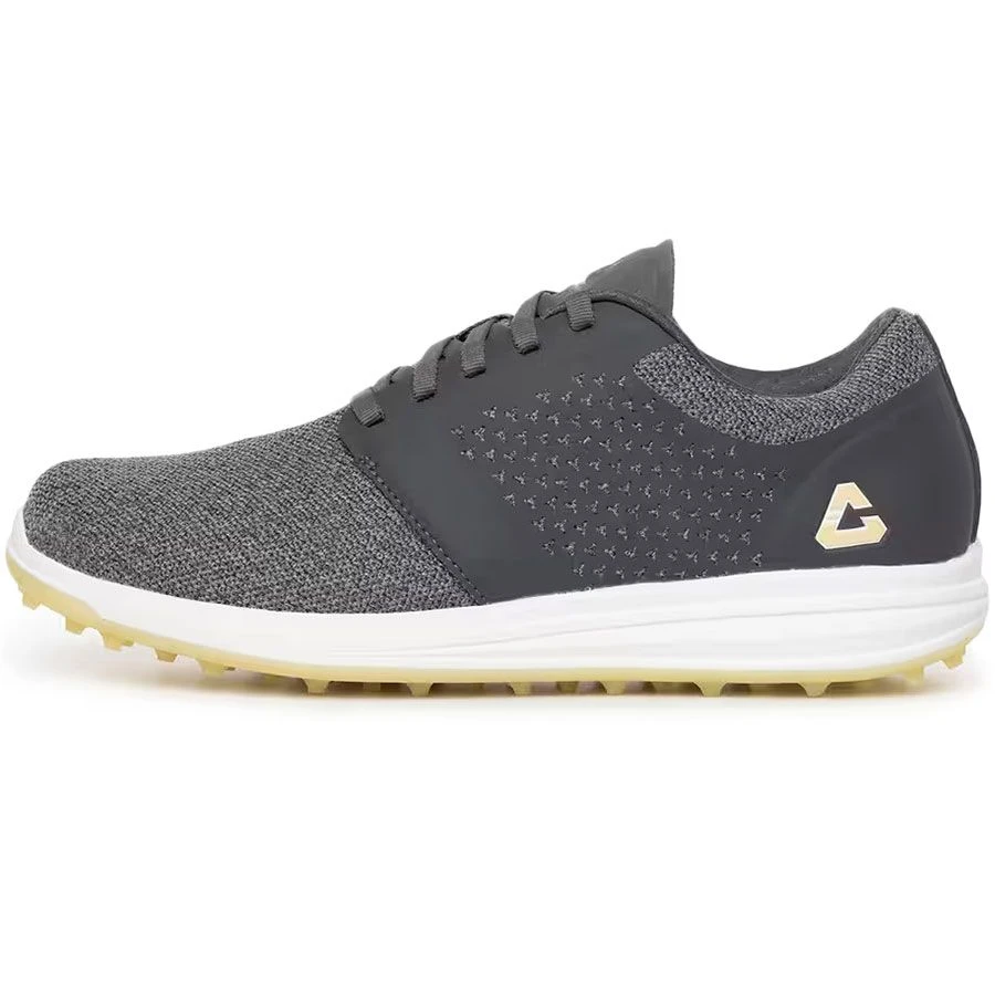 TravisMathew Cuater The Moneymaker Spikeless Golf Shoes Grey Pinstripe/Sunlight 3 TravisMathew Cuater The Moneymaker Spikeless Golf Shoes Grey Pinstripe/Sunlight