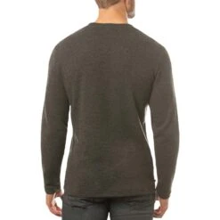 TravisMathew Cloud Waffle Crew -Golf World Shop travismathew waffle cloud crew charcoal back itempicture