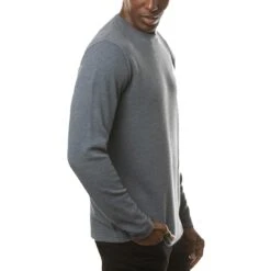 TravisMathew Cloud Waffle Crew -Golf World Shop travismathew waffle cloud crew vintage indigo side itempicture