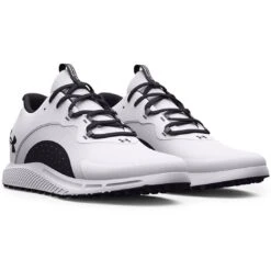 Under Armour Charged Draw 2 SL Golf Shoes White/Black -Golf World Shop under armour charged draw 2 sl golf shoes white black pair itempicture