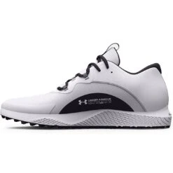 Under Armour Charged Draw 2 SL Golf Shoes White/Black -Golf World Shop under armour charged draw 2 sl golf shoes white black spine itempicture